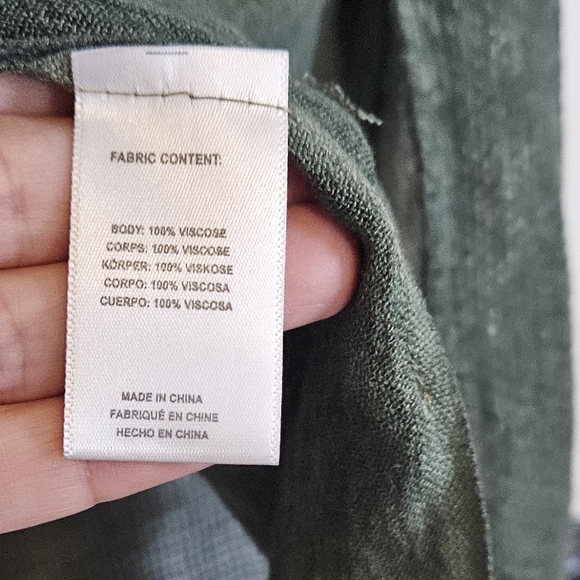 Free People Green Open Knit Open Front Lightweight Short Sleeve Sweater One Size - Picture 10 of 10